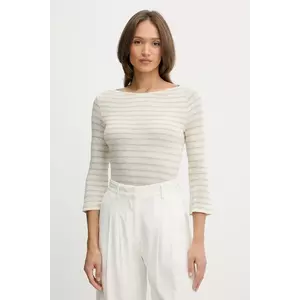 United Colors of Benetton longsleeve din amestec de in culoarea bej, 38O0D109X imagine