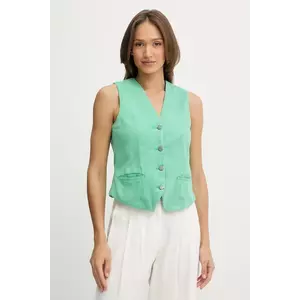 United Colors of Benetton vestă culoarea verde, un singur rand de nasturi, 2LEDDJ00G imagine