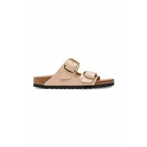 Birkenstock slapi de piele Arizona Big Buckle femei, culoarea bej, 1026478 imagine