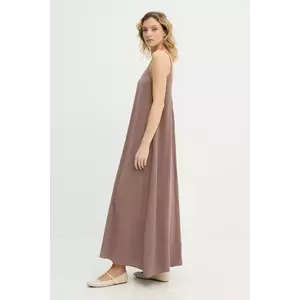Answear Lab rochie culoarea maro, maxi, evazată imagine