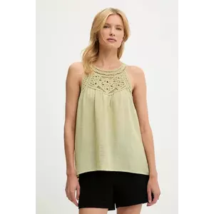 Answear Lab bluza din bumbac culoarea verde, cu imprimeu imagine