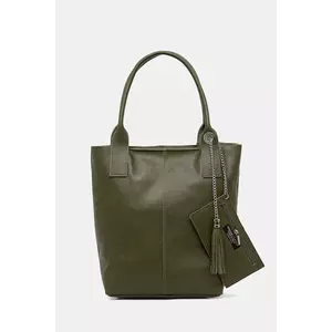 Answear Lab poseta de piele culoarea verde imagine