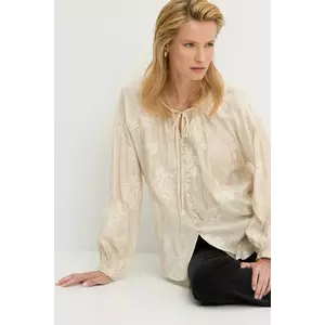 Answear Lab bluza culoarea bej, cu imprimeu imagine