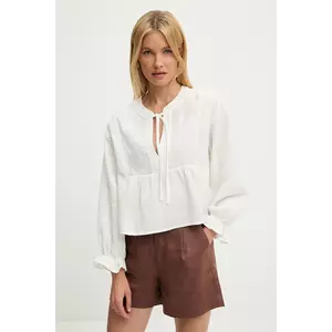 Answear Lab bluza din bumbac culoarea alb, cu imprimeu imagine