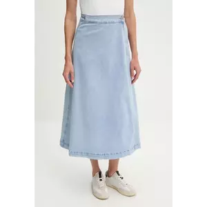 Answear Lab fusta jeans midi, evazati imagine