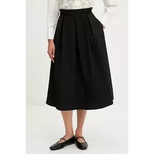 Answear Lab fusta culoarea negru, midi, evazati imagine