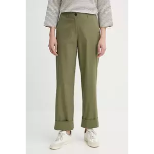 Marc O'Polo pantaloni culoarea verde, lat, high waist, 506034110243 imagine