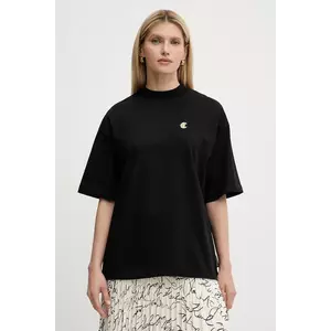 Just Cavalli tricou din bumbac culoarea negru, 79PAHT06 CJ518 imagine