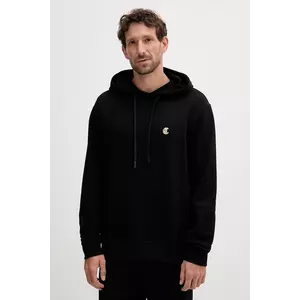 Just Cavalli hanorac de bumbac culoarea negru, cu glugă, uni, 79OAIT06 CF500 imagine