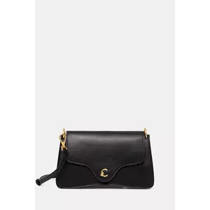 Coccinelle poșetă de piele culoarea negru, E5.SSK.27.01.01 imagine