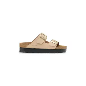 Birkenstock slapi de piele Arizona Flex Platform Birkenstock x Papillio culoarea bej, cu platformă, 1028379 imagine