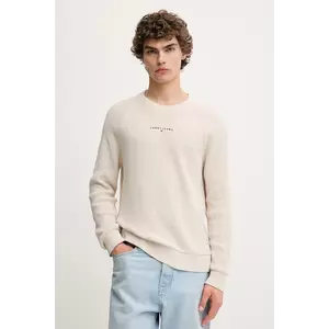 Tommy Jeans pulover culoarea bej, DM0DM21655 imagine