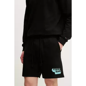 Tommy Jeans pantaloni scurți din bumbac culoarea negru, DM0DM21803 imagine