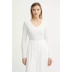 American Vintage longsleeve din bumbac culoarea alb, GAMI02E imagine