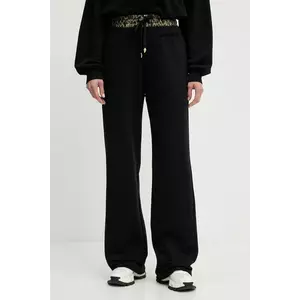 Just Cavalli pantaloni de trening din bumbac culoarea negru, uni, 79PAAE20 CF100 imagine