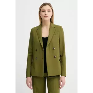 PS Paul Smith geacă de lână culoarea verde, cu doua rânduri de nasturi, uni, W2R-246J-T31053 imagine