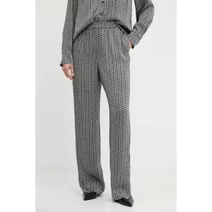 MICHAEL Michael Kors pantaloni culoarea gri, lat, high waist, MT53H0DJLW imagine