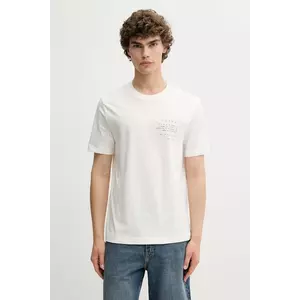 Marc O'Polo tricou din bumbac culoarea bej, cu imprimeu, 526201251138 imagine