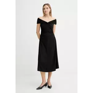MICHAEL Michael Kors rochie culoarea negru, midi, evazați, MT5831DH69 imagine