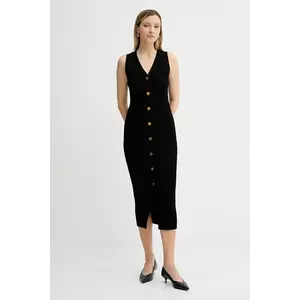 MICHAEL Michael Kors rochie culoarea negru, midi, mulată, MT5832533D imagine
