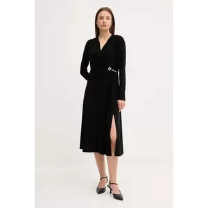 Joseph Ribkoff rochie culoarea negru, midi, evazați, 253235 imagine