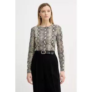 MICHAEL Michael Kors longsleeve culoarea bej, MT551STHMC imagine