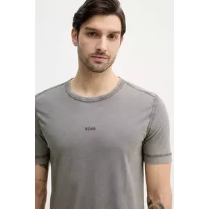 BOSS Orange tricou din bumbac BOSS ORANGE barbati, culoarea bej, neted, 50502173 imagine