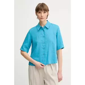 United Colors of Benetton camasa de in culoarea maro, cu guler clasic, regular imagine