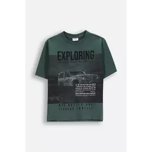 Coccodrillo tricou culoarea verde, WILD SAFARI BOY JUNIOR imagine