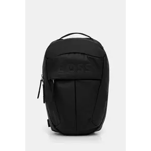 BOSS rucsac culoarea negru, mic, cu imprimeu, 50548087 imagine