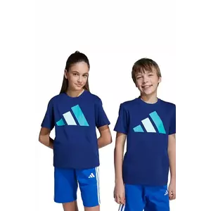 adidas tricou de bumbac pentru copii culoarea bleumarin, cu imprimeu, JY0296 imagine