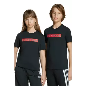 adidas Originals tricou de bumbac pentru copii culoarea negru, cu imprimeu, JY2822 imagine