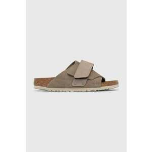 Birkenstock papuci din piele femei, culoarea gri 1015573 imagine
