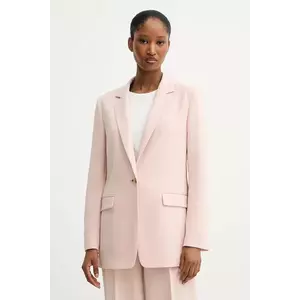 BOSS sacou culoarea roz, un singur rand de nasturi, neted imagine