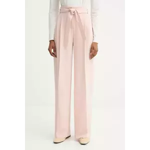 BOSS pantaloni culoarea negru, drept, high waist, 50479405 imagine