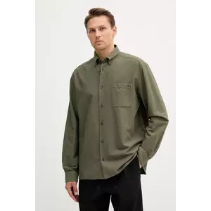 A.P.C. cămașă din bumbac Chemise Mateo Logo culoarea alb, cu guler button-down, relaxed, COHAH.H12599 imagine