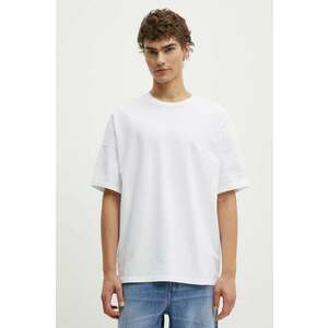 American Vintage tricou din bumbac barbati, culoarea alb, neted imagine