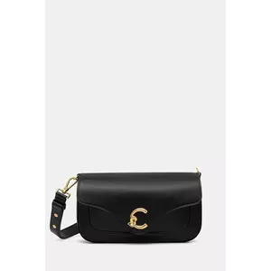Coccinelle poșetă de piele COCCINELLE C-ME CALF culoarea negru, E1.SSK.12.03.01 imagine