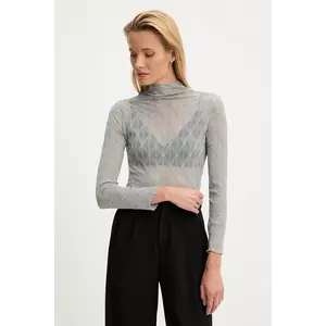 Answear.LAB bluza culoarea gri, neted imagine