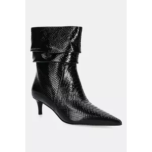 MICHAEL Michael Kors cizme de piele Dawn culoarea negru, cu toc cui, 40T5DWME5L.001 imagine