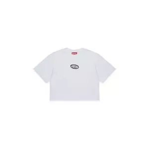 Diesel tricou de bumbac pentru copii TIXAN T-SHIRT culoarea alb, J02428 imagine