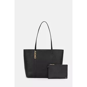 Dkny poșetă de piele culoarea negru, R52AKG54 imagine