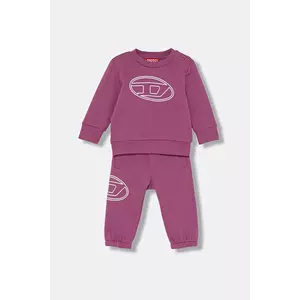 Diesel trening din bumbac pentru bebeluși STIMOTYB-SET OVERALLS culoarea violet, K00716 imagine