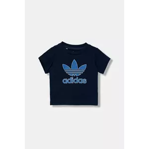 adidas Originals tricou de bumbac pentru copii culoarea bleumarin, cu imprimeu, JX9003 imagine