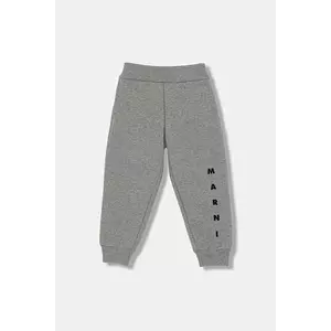 Marni pantaloni de trening pentru copii MP72U TROUSERS culoarea gri, cu imprimeu, M01218 imagine