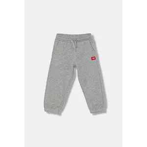Diesel pantaloni de trening din bumbac pentru copii PXGIN TROUSERS culoarea gri, melanj, J02461 imagine