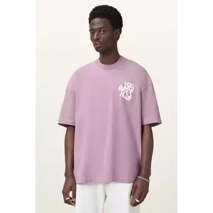 AllSaints tricou din bumbac ORLANDO culoarea gri, cu imprimeu, M066PC imagine