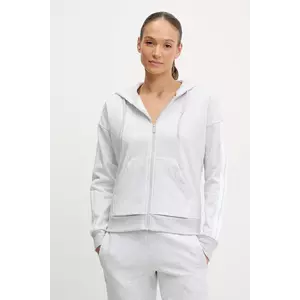 adidas bluză Essentials culoarea gri, cu glugă, melanj, IN6179 imagine