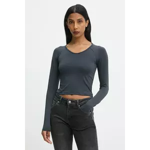 Answear Lab bluza culoarea gri, neted imagine