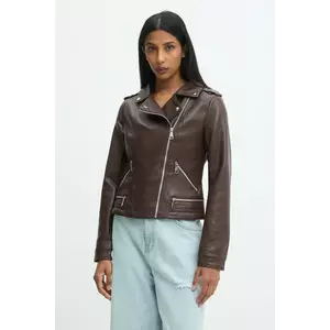 Answear Lab geaca ramones culoarea maro, de tranzitie imagine